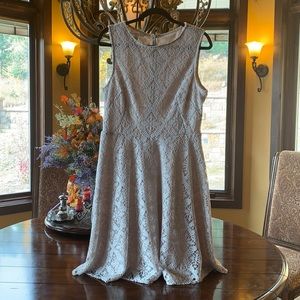 London Times Lace Taupe Dress size 14